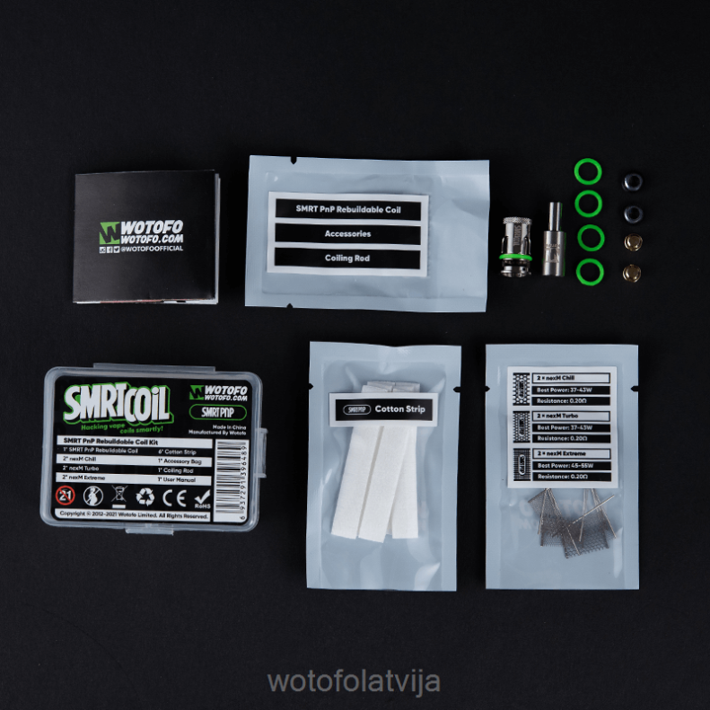02T84391 Wotofo SMRT pārbūvējams spoļu komplekts smrt pnp komplekts | Wotofo Latvija
