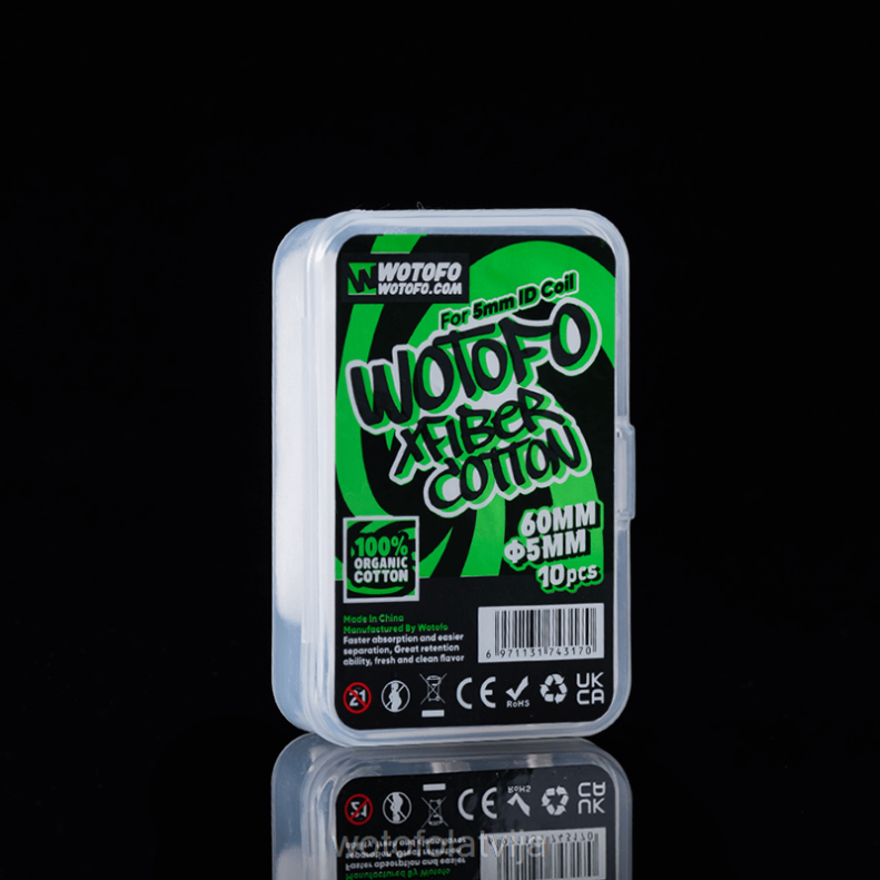 02T84421 Wotofo xfiber kokvilna id spolei 5mm biezs 10gab | Wotofo Latvija
