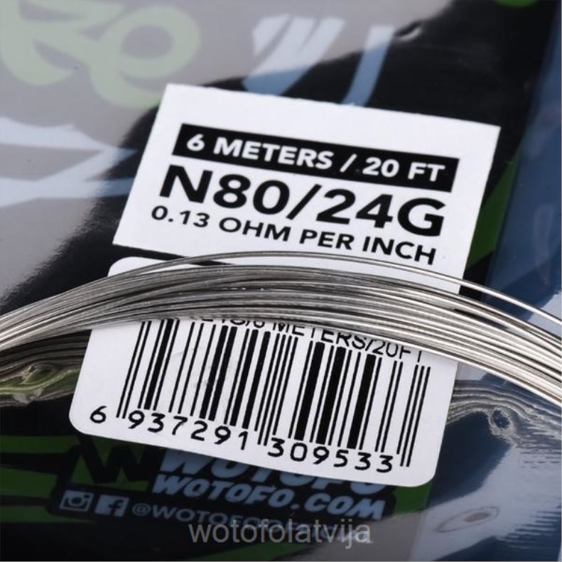 02T84434 Wotofo iepriekš uzbūvēta stiepļu spole ni80 sacensību vads - 24g | Wotofo E-Cigarette