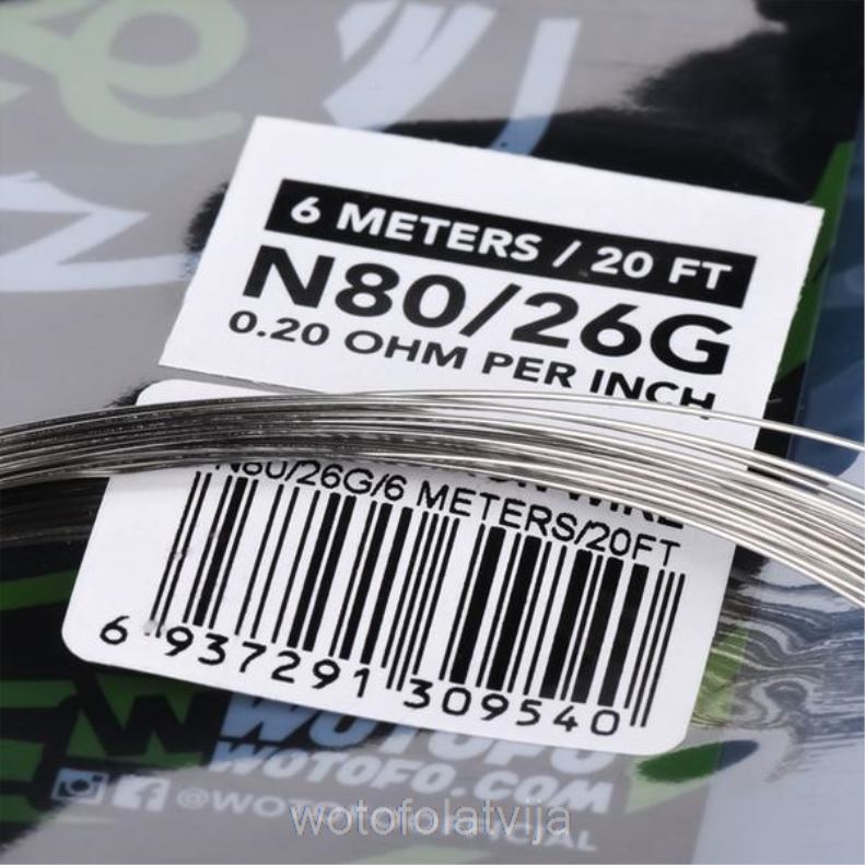 02T84435 Wotofo iepriekš uzbūvēta stiepļu spole ni80 sacensību vads - 26g | Wotofo Flavors