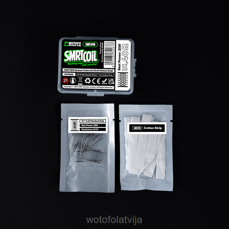 02T84438 Wotofo SMRT rpm sieta-kokvilnas komplekts 0,6 omi siets+kokvilna | Wotofo Disposable Vape